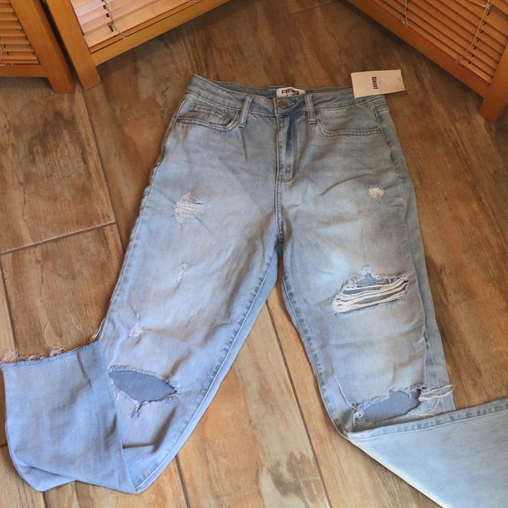 RSQ Light Blue Distressed Boyfriend Jeans